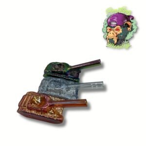 Pipa de vidrio en forma de tanqueta 