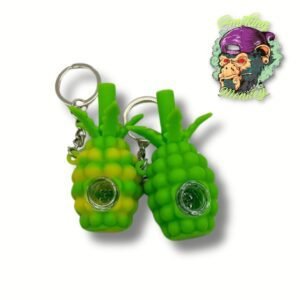 Pipa piña silicon con vidrio